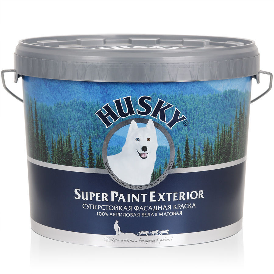 HUSKY SUPER PAINT EXTERIOR Краска фасадная (10л) #1