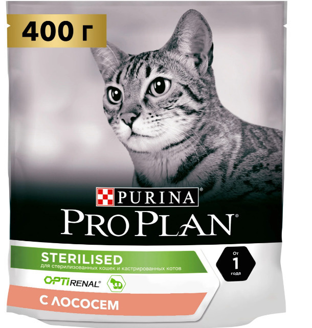 Сухой корм для стерилизованных кошек и кастрированных котов Pro Plan Sterilized с высоким содержанием #1