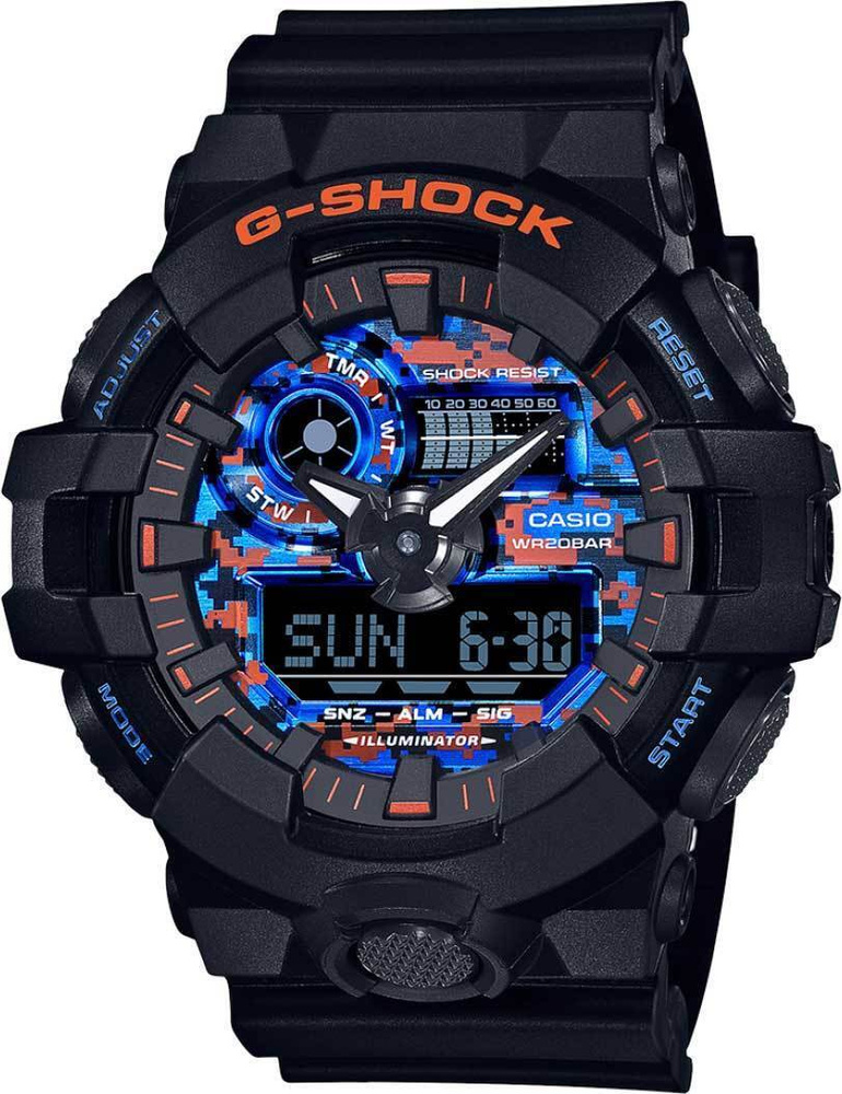 Японские мужские наручные часы Casio G-Shock GA-700CT-1A #1