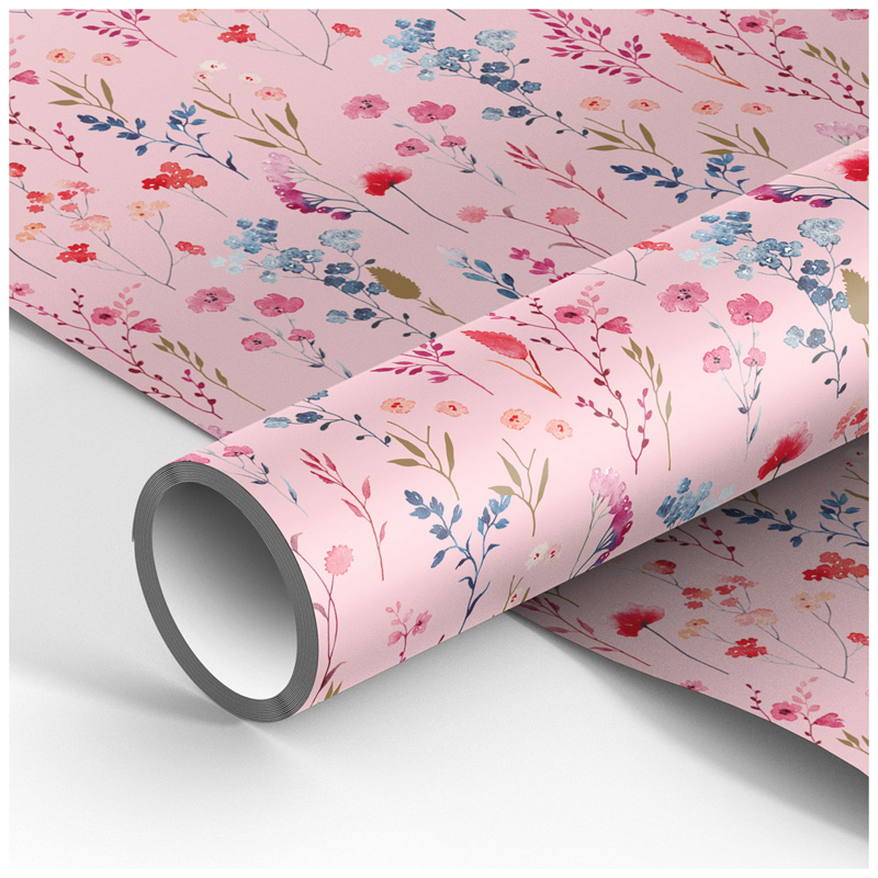 Упаковочная бумага MESHU Pastel pink, глянцевая 70x100 см. #1