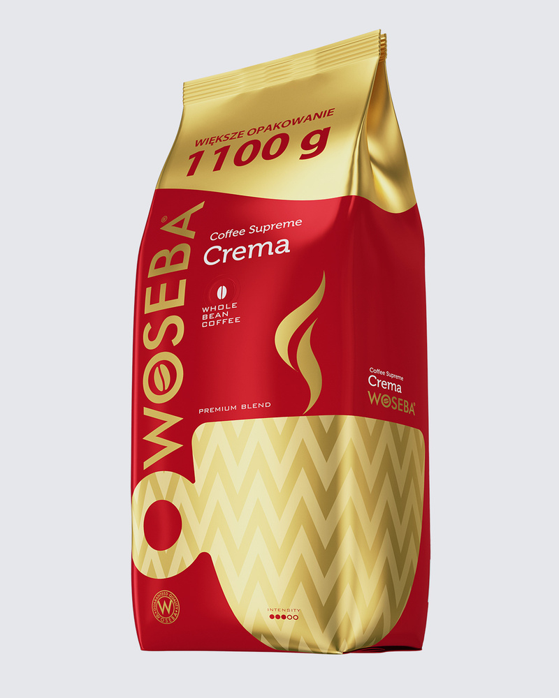 Кофе в зернах Woseba Crema Gold 1100г / промо упаковка / средняя обжарка  #1