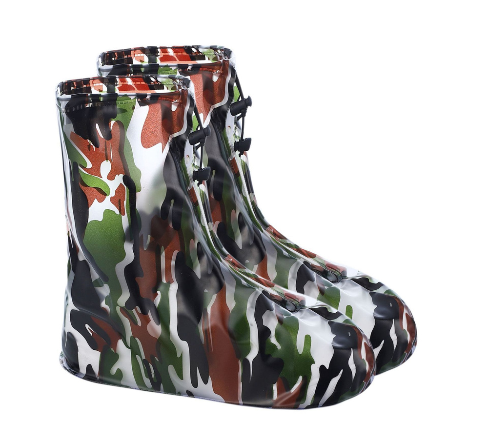 Бахилы многоразовые для обуви, цвет камуфляж, размер 30-31 (XXS) защита от воды, дождевик для обуви, #1