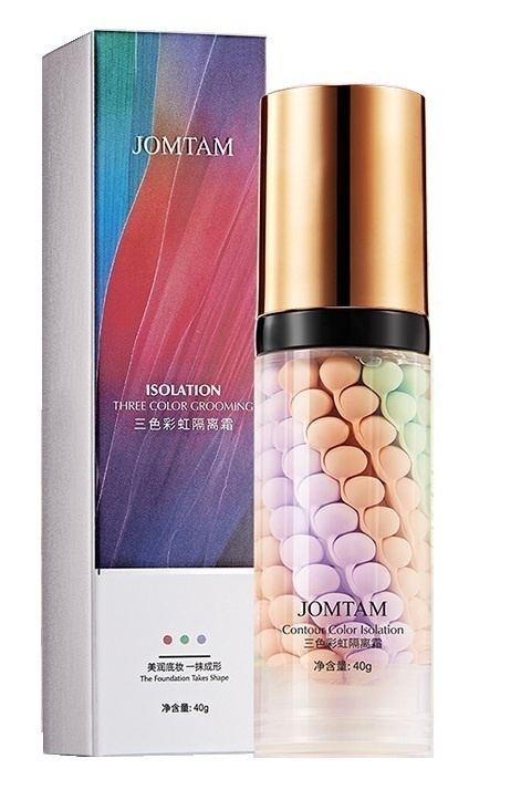 Jomtam isolation three color grooming Выравнивающая база под макияж 3в1, 40 г  #1