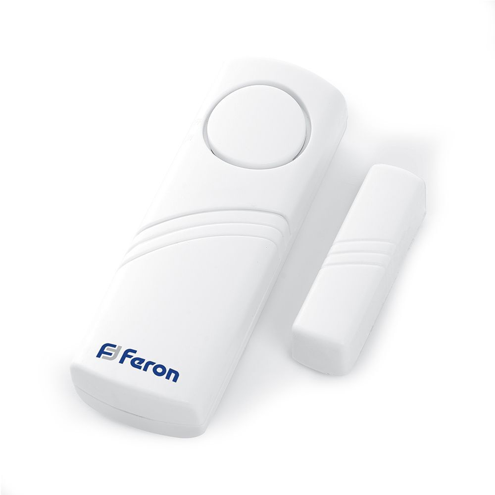 Сигнализация дверная беспроводная Feron 007-D Электрическая 1 мелодия белый с питанием от батареек  #1