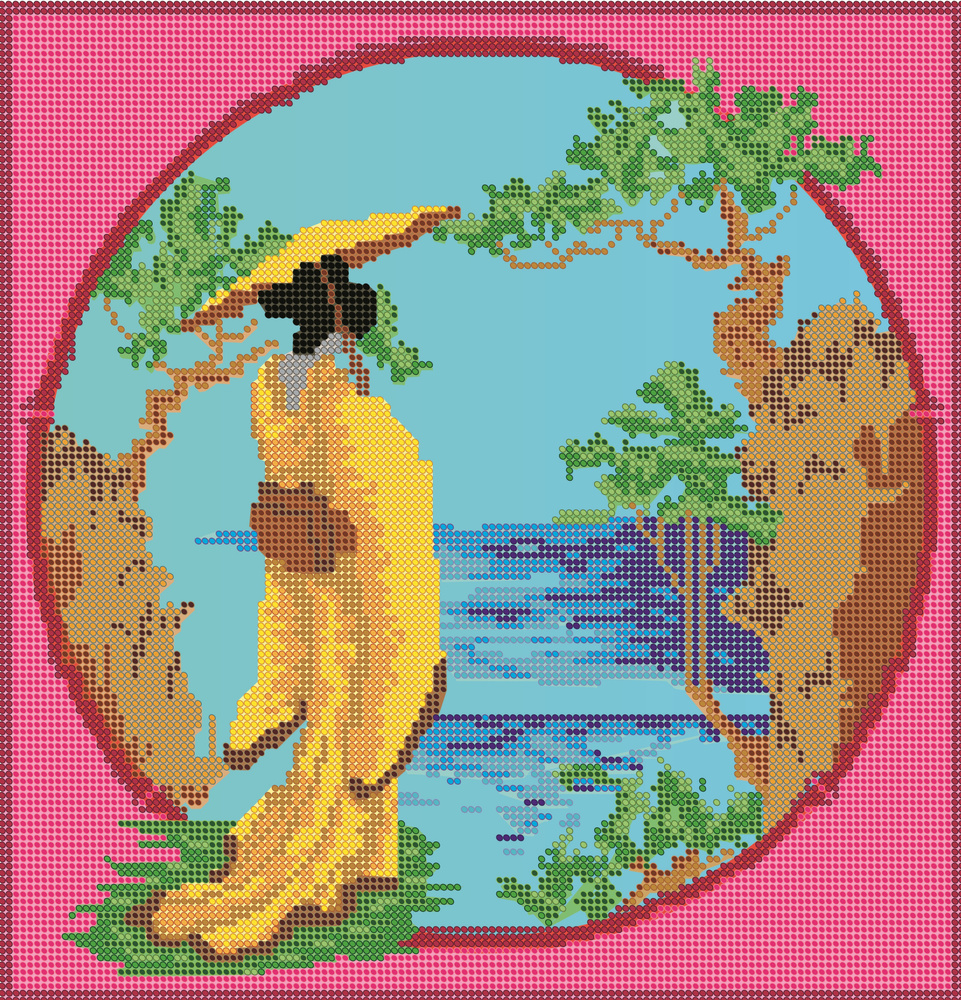 Набор для вышивания бисером (Тайвань) Светлица, картина "Восток" 29*30см  #1