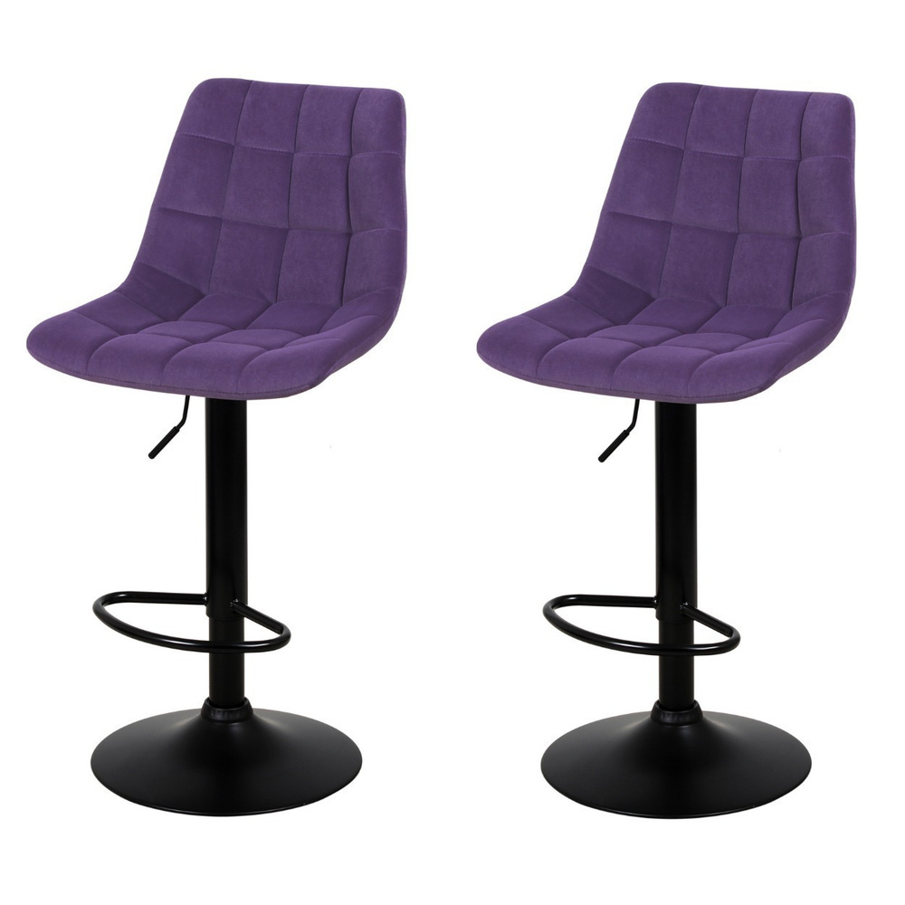 Комплект барных стульев Лион фиолетового цвета Эколайн. Барный стул мягкий. Мебель для дома  #1