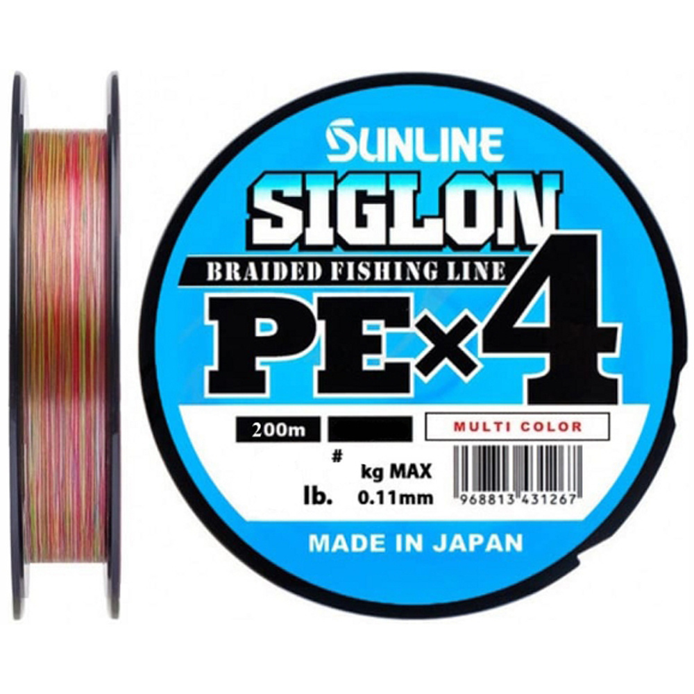 Шнур Sunline SIGLON PE4 200М (Multicolor) #1/16LB #1