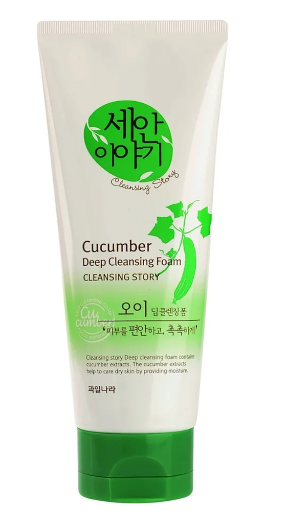 Welcos, Пенка для умывания лица Cleansing Story Foam Cleansing (Cucumber) 120гр  #1