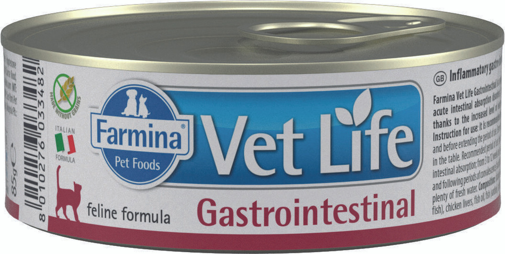 Влажный корм для кошек Farmina Vet life Gastrointestinal, при нарушении пищеварения, ветеринарная диета, #1