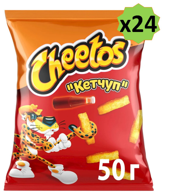 Снеки Cheetos Читос Кетчуп, кукурузные, 50 г х 24 шт #1