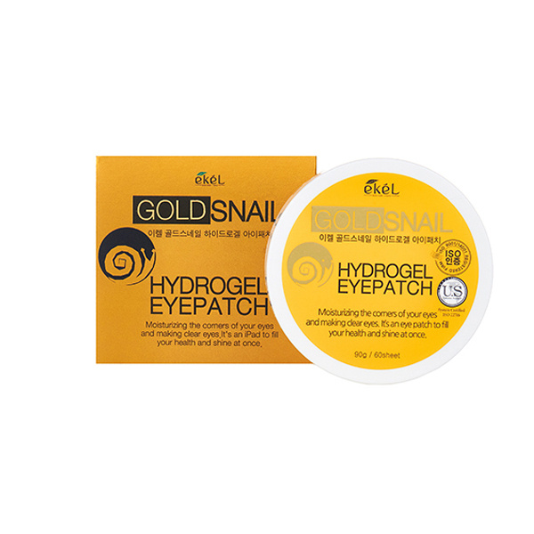 EKEL Hydrogel Eye Patch Gold Snail Гидрогелевые патчи под глаза с муцином улитки и золотом  #1