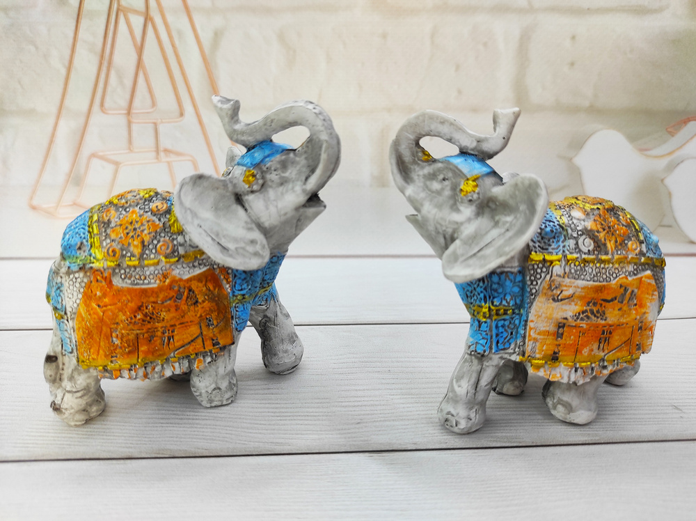 Статуэтки "Африканские слоны", набор из 2 штук. "WoodOwl" #1