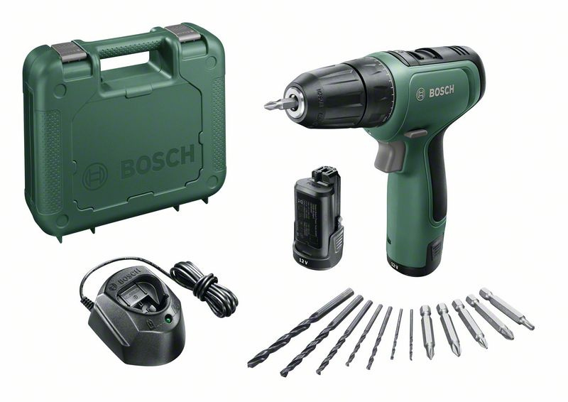 Дрель-шуруповерт Bosch EasyDrill 1200 аккумуляторная в кейсе с набором ...