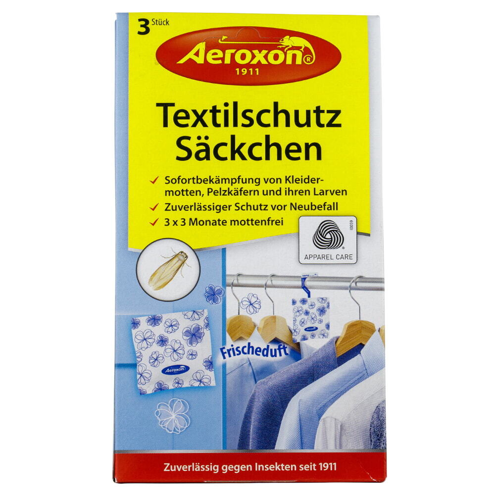 Aeroxon (Аэроксон) Textilschutz Sackchen подвесные мешочки для защиты от моли (цветы), 3 мешочка 1 шт #1