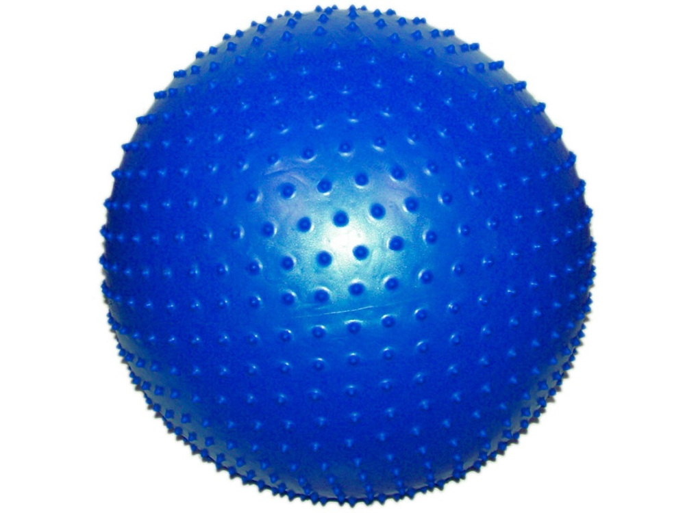 Мяч для фитнеса Anti-burst GYM BALL с массажными шипами. Диаметр 75 см: MA-75 1550 г (Синий)  #1