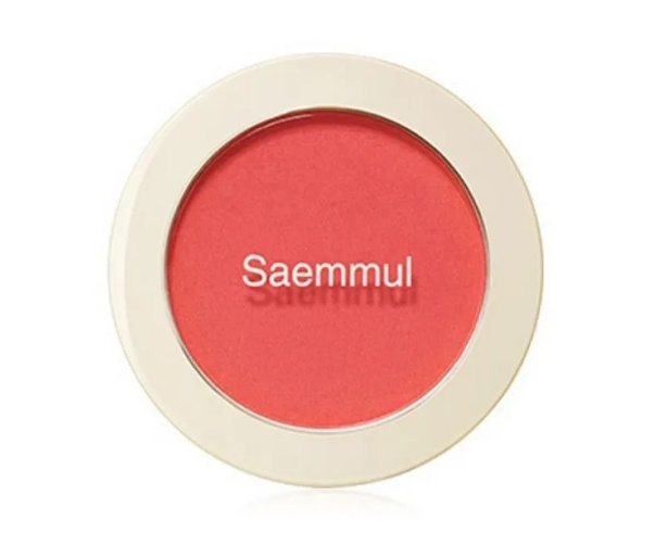 The Saem, Румяна для лица компактные Saemmul Single Blusher RD01 Dragon Red #1
