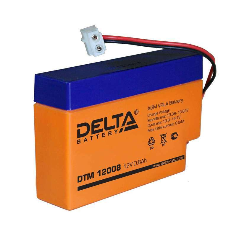 Аккумулятор 12В 0.8А.ч Delta DTM 12008 #1