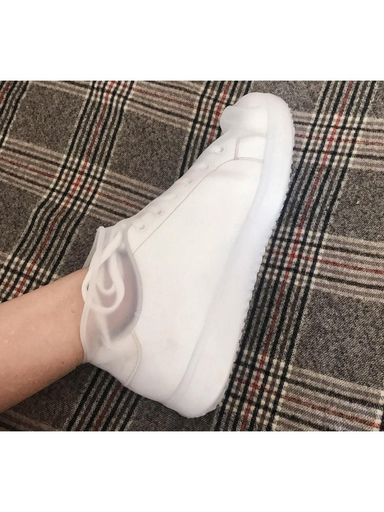 Силиконовые чехлы для защиты обуви, размер L (белый) #1