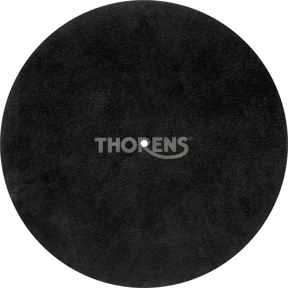 Мат Thorens Leather turntable mat - black #1