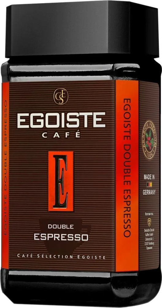 Кофе растворимый Egoiste Double Espresso, 100г. Эспрессо #1