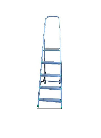 Лестница-стремянка LWI 5 ступ. стальная двусторонняя #1