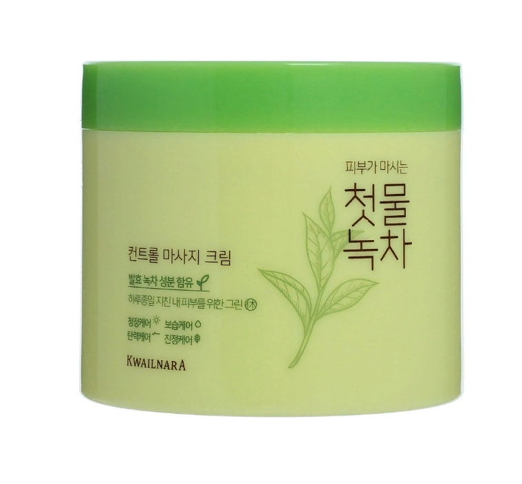 Welcos Крем kwailnara green tea control massage cream #1