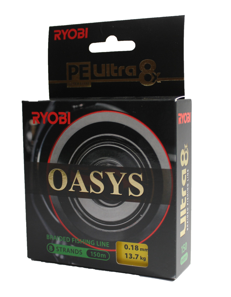 Плетеный шнур RYOBI OASYS Yellow 0,18mm 150m test - 13.7 кг #1