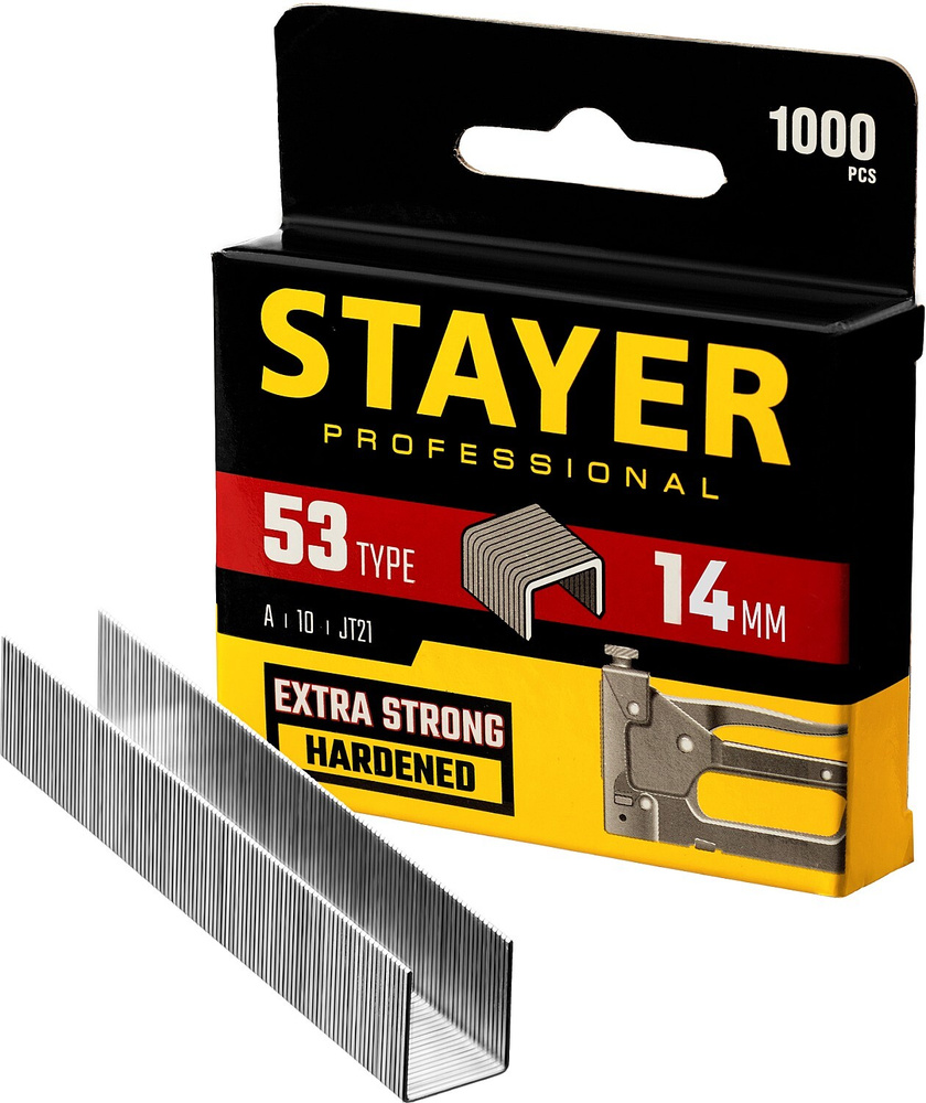 Скобы для степлера STAYER узкие тип 53 14 мм 1000 шт. 3159-14 #1