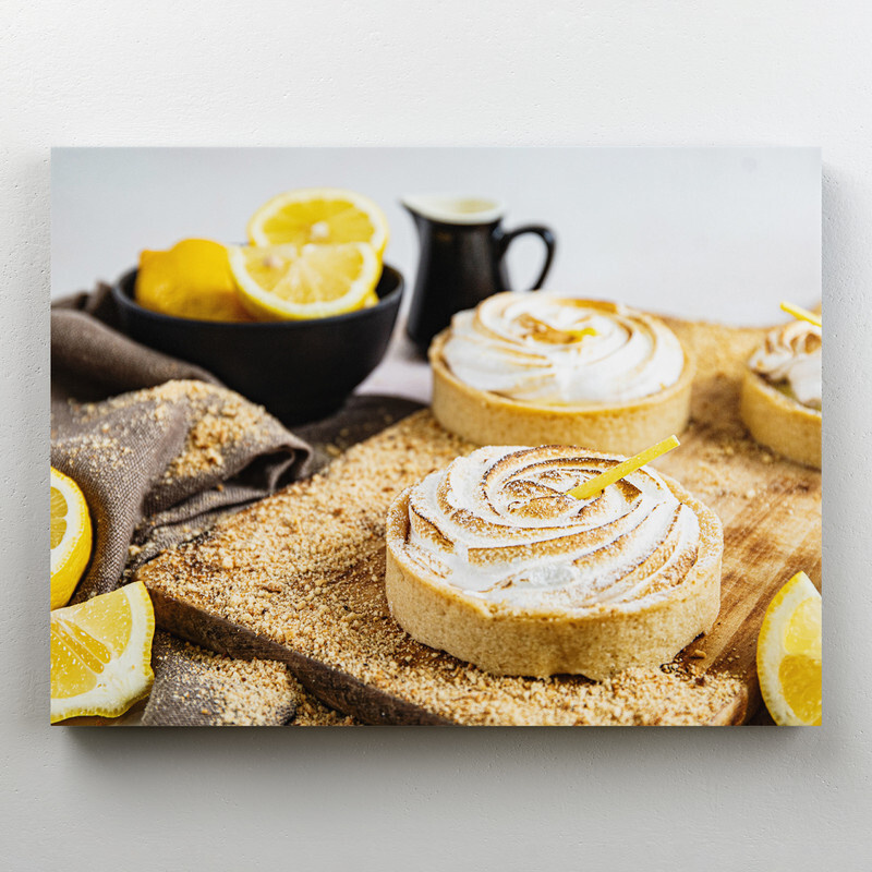 Интерьерная картина на холсте "Десерт - лимонный тарт", размер 40x30 см  #1