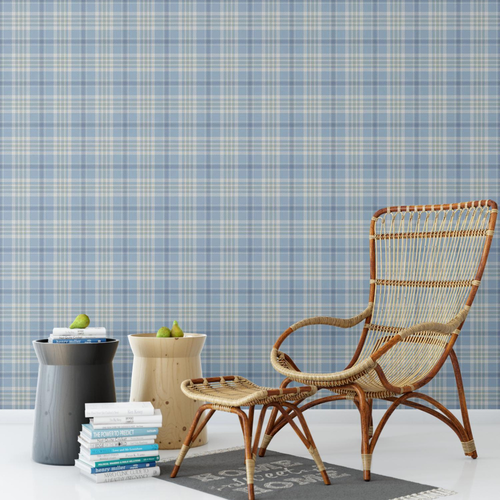 Светло-синие обои с клетками цвета слоновой кости decoracion #7070205 ...