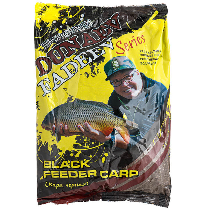 Прикормка натуральная рыболовная DUNAEV-FADEEV Feeder Carp Black (Карп Чёрная) 1 кг / Принадлежности #1