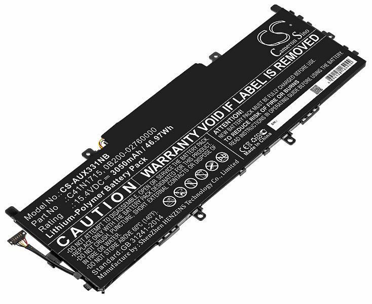 Аккумуляторная батарея CameronSino CS-AUX331NB для ноутбука Asus ZenBook 13 UX331UN Series, p/n: 0B200-02760000, #1