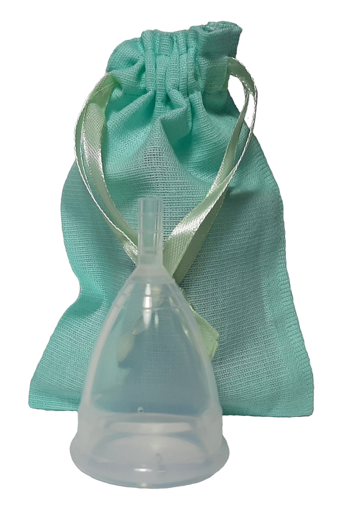 Менструальная чаша CupLee в льняном мешочке/цвет натуральный без красителя/ размер М / Многоразовое средство #1