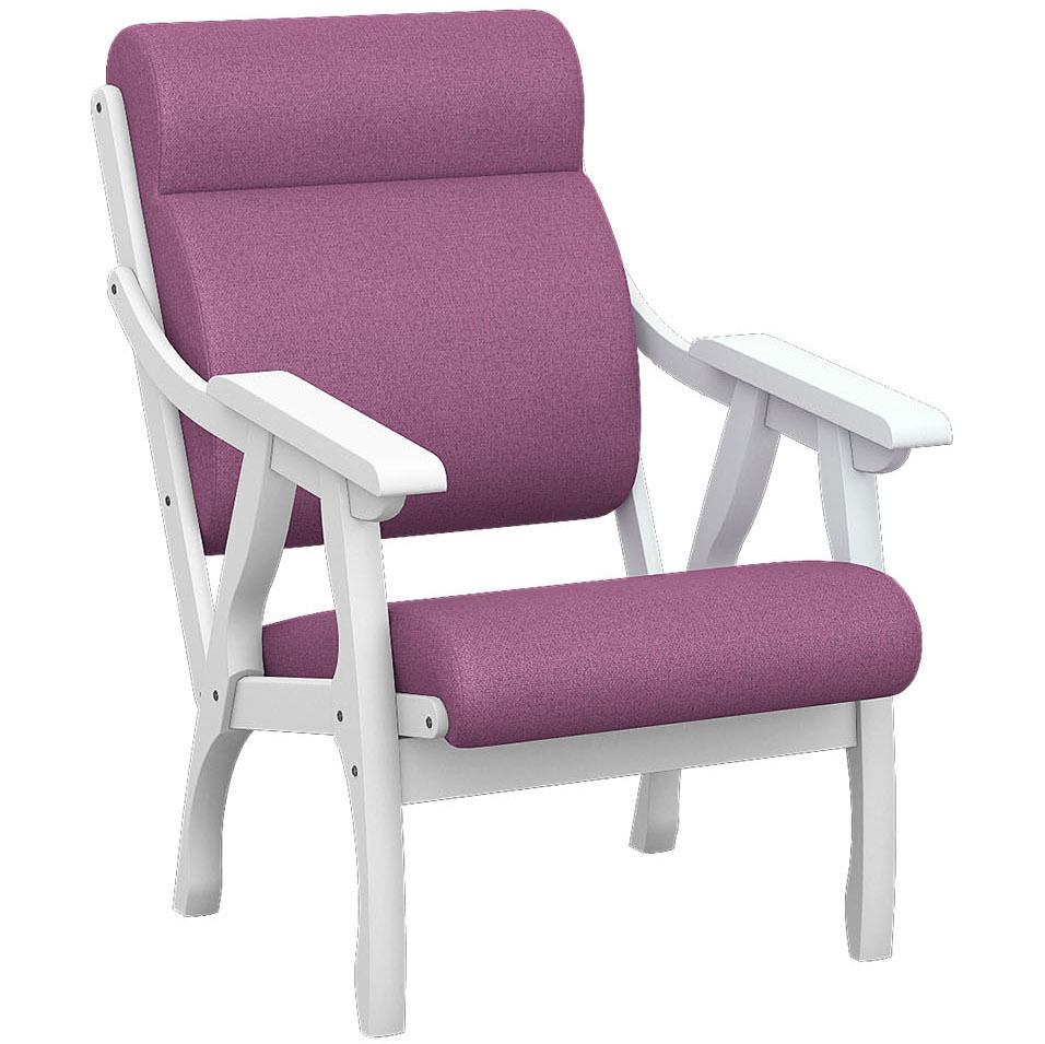 Кресло Мебелик Вега 10 ткань пурпурный, каркас снег #1
