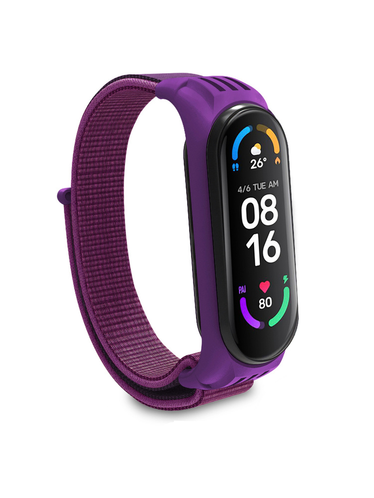 Ремешок для Xiaomi Mi Band 3 / 4 / 5 / 6 / 7 тканевый спортивный для фитнес-браслета Ми Бэнд  #1