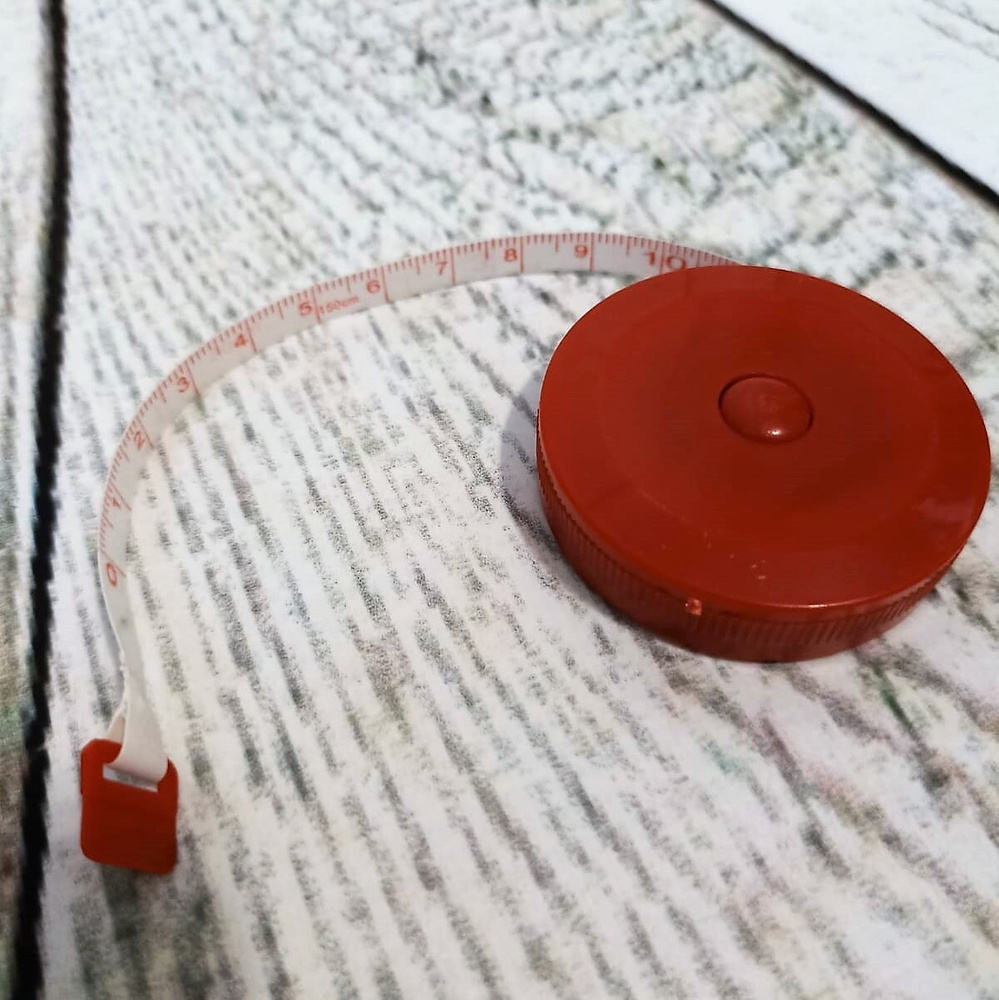 Сантиметровая лента-рулетка, 150 см (см/дюймы), цвет красный  #1