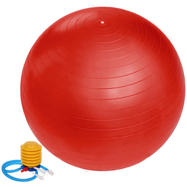 Мяч для фитнеса Sportage 65 см 800гр с насосом, красный #1