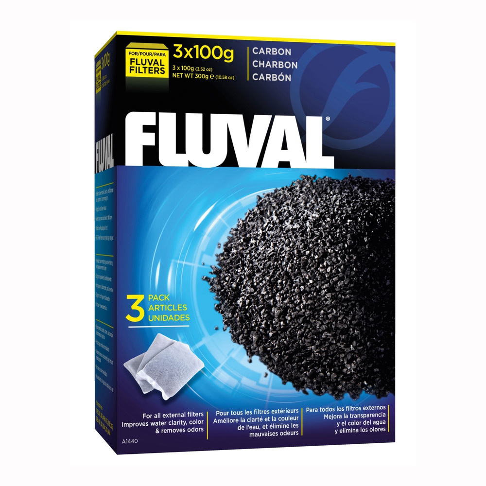 FLUVAL уголь активированный для фильтра, 100 г х 3 шт #1