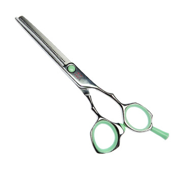 Парикмахерские ножницы TAYO DUET филировочные (35 зубцов) эргономичные 5,5" зеленые TQ6540S  #1