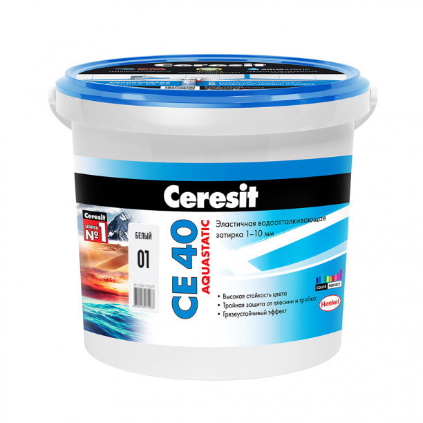 Затирка Ceresit CE 40 1-10 мм белая 1 кг #1