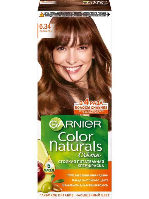 Garnier крем-краска Color Naturals 6.34 Карамель #1