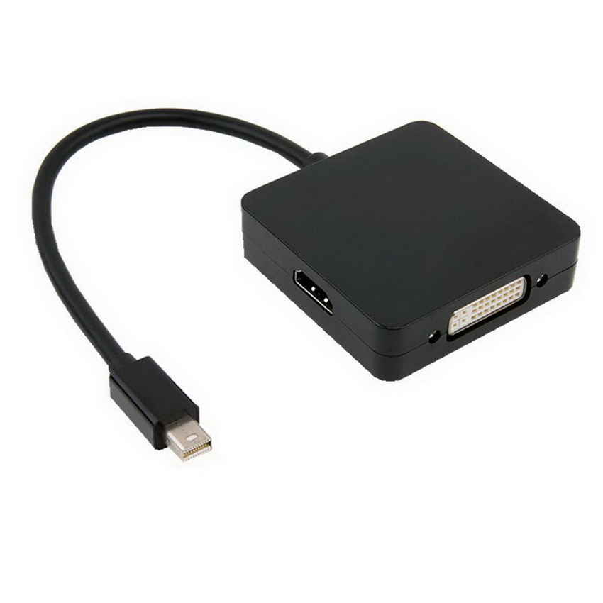 USBTOP Видеокабель Mini DisplayPort/HDMI, VGA (D-Sub), черный матовый #1