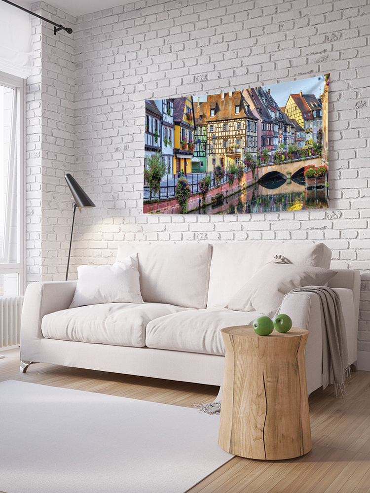 Горизонтальное фотопанно на стену JoyArty "Красочный город", из ткани, 100х150 см  #1