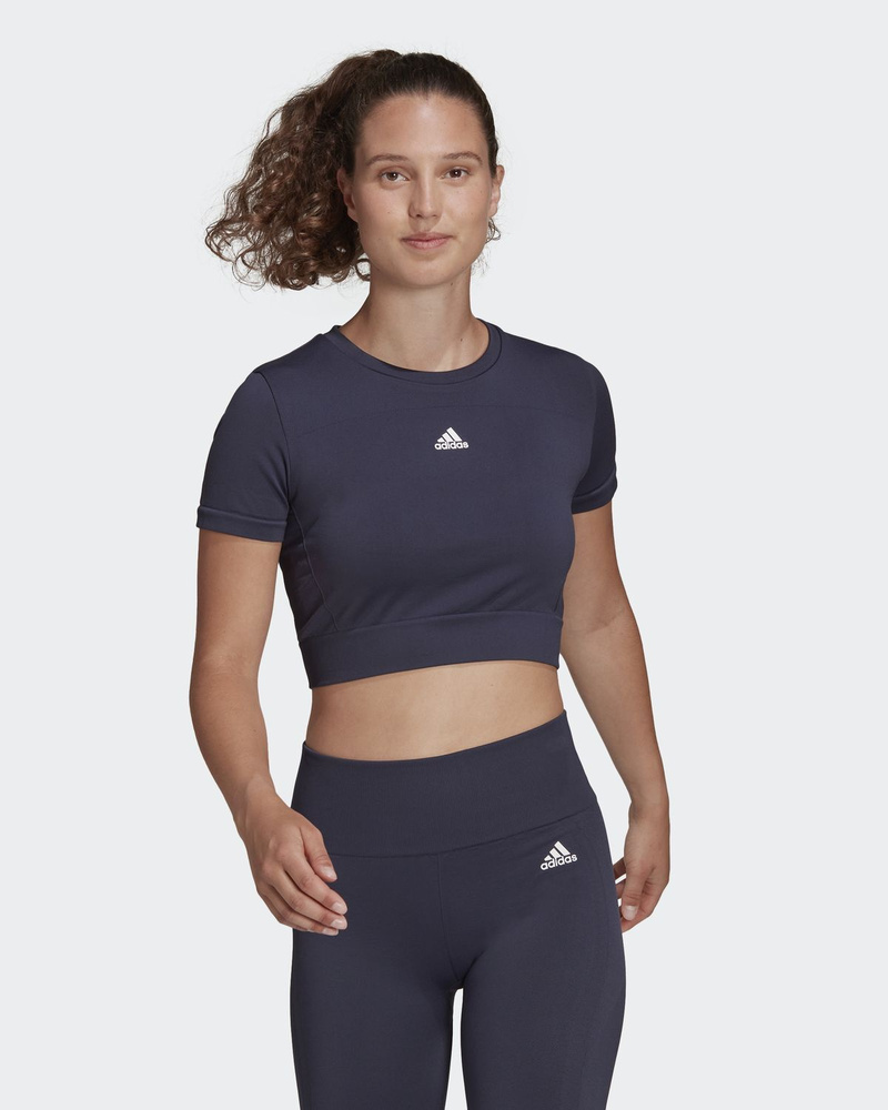 Футболка adidas adidas AEROKNIT Seamless Fitted Crop Top #1