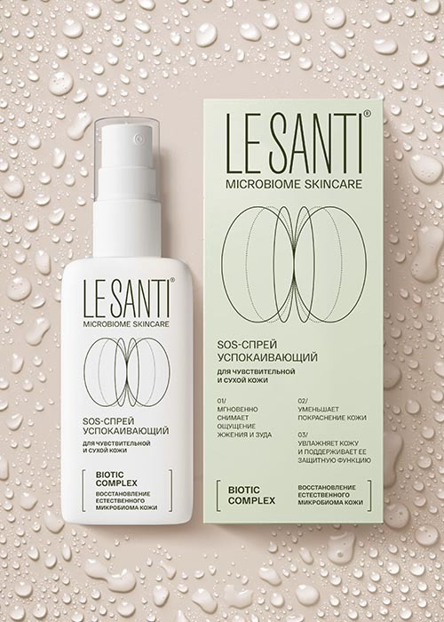 Ле Санти (LE SANTI) SOS-спрей успокаивающий для лица и тела, 100 мл, для сухой очень сухой и реактивной #1
