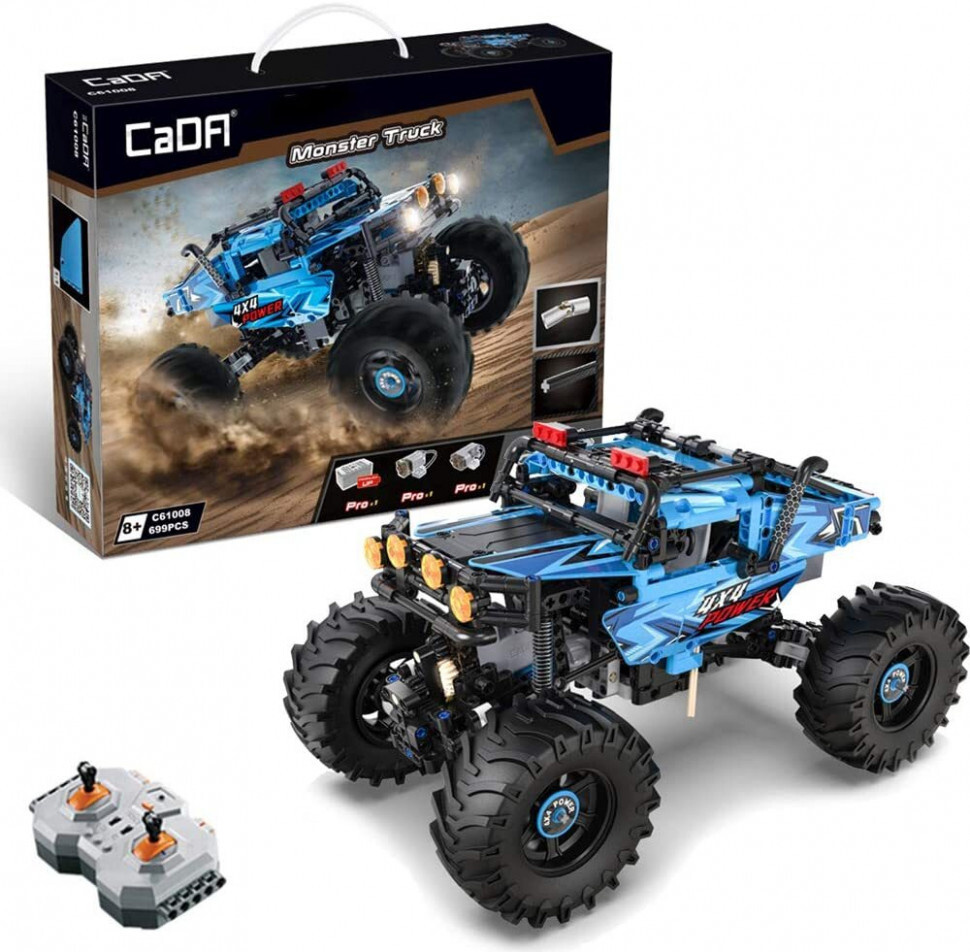 Радиоуправляемый конструктор CaDA внедорожник Monster Truck - C61008W (699 деталей)  #1