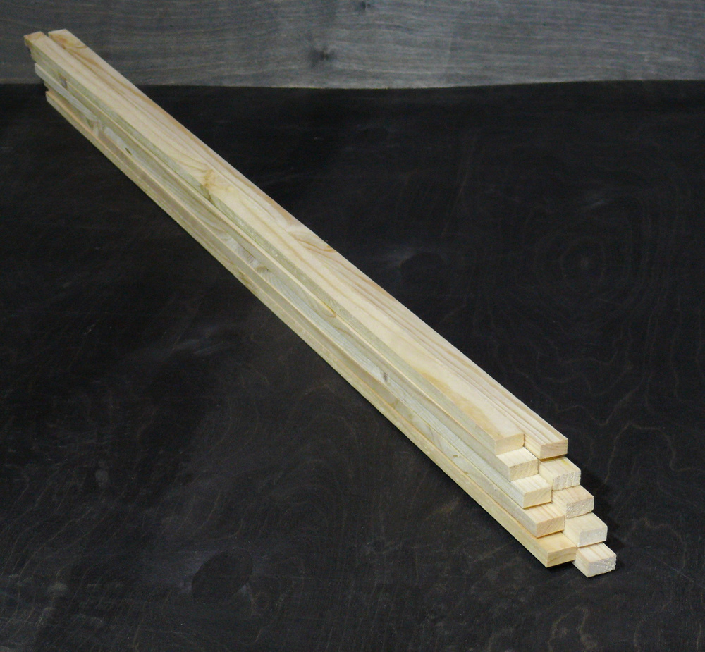 Рейка деревянная строганная 10х20х800 мм 10 шт сорт первый хвоя ...