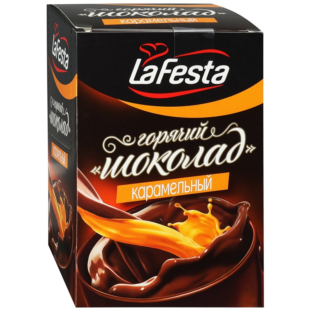 Горячий шоколад La Festa со вкусом карамели, 220 г (22 г х 10 шт) #1