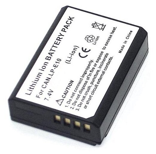 Аккумулятор для фотоаппарата Кэнон LP-E10, 7.4V, 2000mAh, код mb077140 ...
