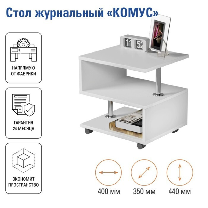 Клик Мебель Журнальный стол, 40х35х45 см #1